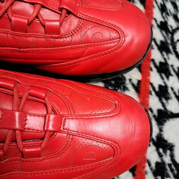 Size 11 Nike Air Max 95 Lux x Supreme Gym Red Men's Shoe Sneaker Italy